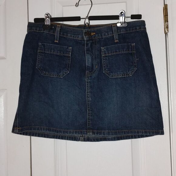 Abercrombie & Fitch denim jean mini skirt  Sz 4 - Picture 1 of 3